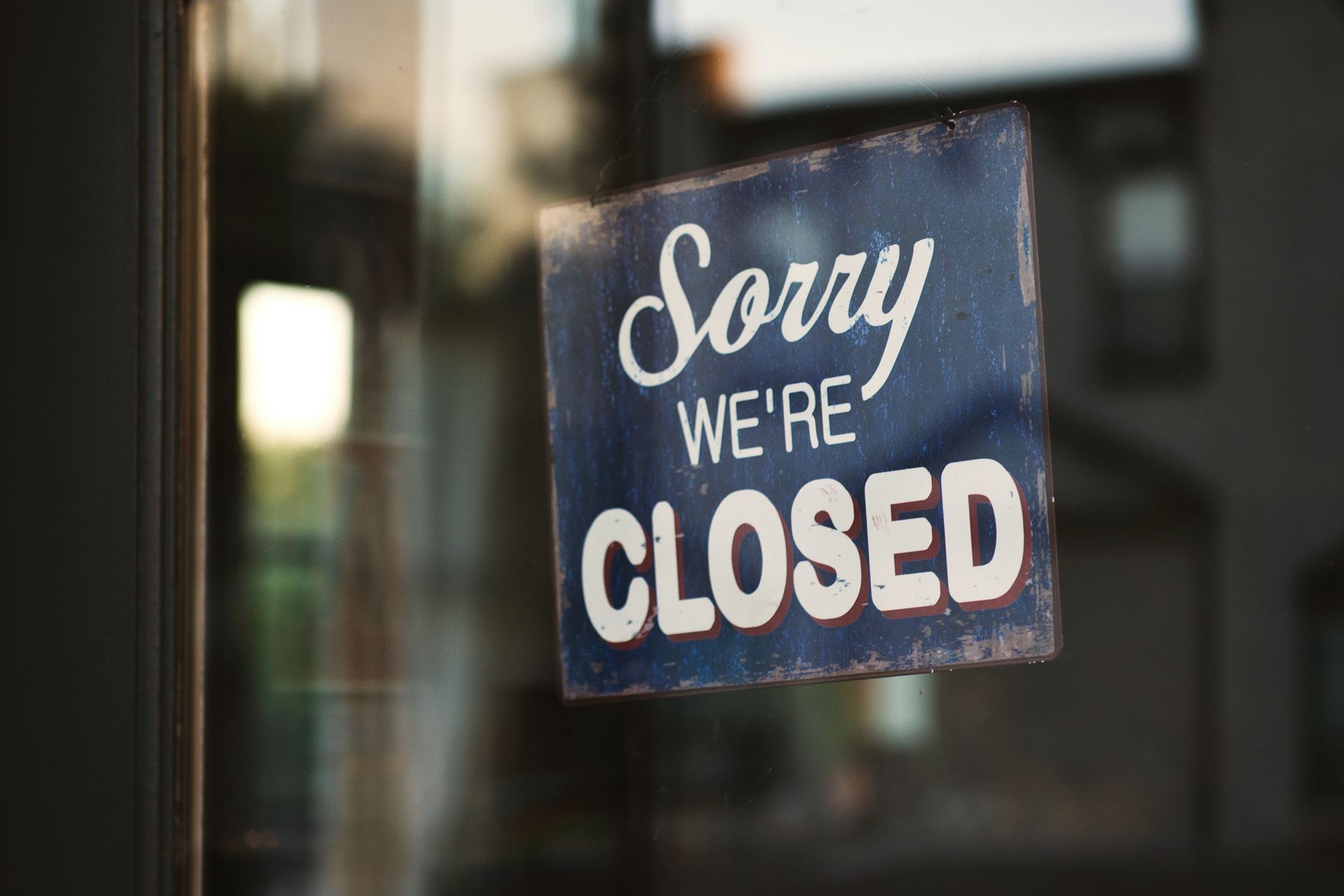 Closed sign - when the surgery is closed